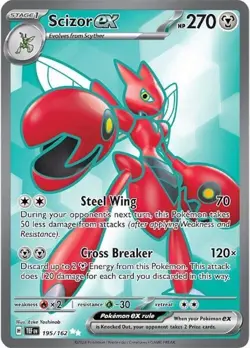 Scizor ex 195/162 Temporal Forces TEF Ultra Rare Near Mint Pokemon 2024 - Image 1