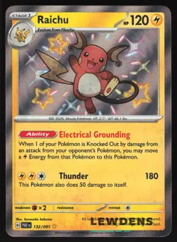 Raichu - 132/091 - Baby Shiny - Paldean Fates - Pokemon Card - 2 - Image 1