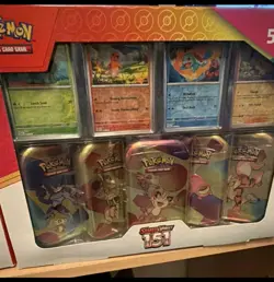 Pokemon Scarlet & Violet 151 Booster Tin Box Trading Card Game 10 booster Packs - Image 1