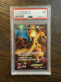 Charizard EX - Full Art Holo XY Flashfire Pokemon Card #100/106 PSA 9 Mint - Image 1