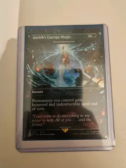 MtG Secret Lair Final Fantasy Aerith's Curaga Magic Heroic Intervention FOIL NM - Image 1