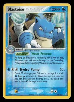 Blastoise (EX Crystal Guardians) 14/100 Holo Holo Deck Exclusives Pokemon MP - Image 1