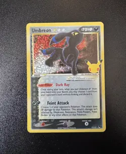 Pokemon Celebrations Umbreon Gold Star #17/17 Classic Collection Holo EX - Image 1