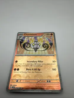 Chandelure 018/086 White Flare poke ball Holo Pokemon TCG - Image 1