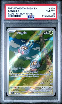 2023 POKEMON MEW EN-151 ILLUSTRATION RARE #178 TANGELA PSA 8 - Image 1