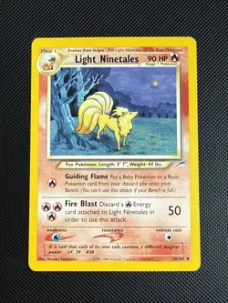 Light Ninetales 50/105 Uncommon Neo Destiny Pokemon Near Mint - Image 1