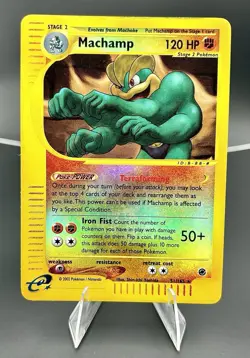 Pokemon Machamp 051/165 Expedition Base Set Reverse Holo Rare 120 HP Stage 2 - Image 1