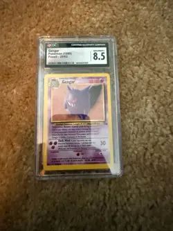 Gengar 20/62 Fossil Regular Pokemon TCG CGC 8.5 - Image 1