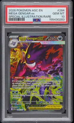 2026 POKEMON ASC EN-ASCENDED HEROES #284 MEGA GENGAR EX PSA 10 - Image 1