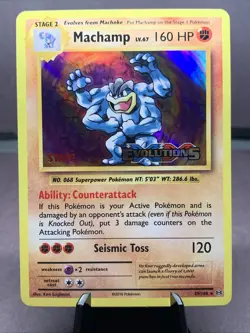 Pokemon TCG Machamp Prerelease Staff Stamped XY:Evolutions 59/108 Holo Rare - Image 1