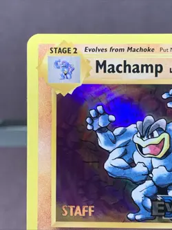 Pokemon TCG Machamp Prerelease Staff Stamped XY:Evolutions 59/108 Holo Rare - Image 2