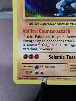 Pokemon TCG Machamp Prerelease Staff Stamped XY:Evolutions 59/108 Holo Rare - Image 5