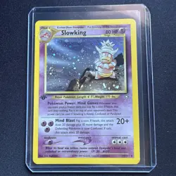 Pokemon TCG Slowking Neo Genesis 14/111 Holo 1st Edition Holo Near Mint NM swirl - Image 1