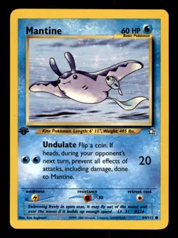 Mantine 64/111 Common Neo Genesis Pokemon 1st Edition Near Mint - Image 1
