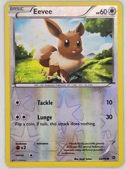 Eevee 63/98 Pokemon - Reverse Holo XY Ancient Origins MP - Image 1