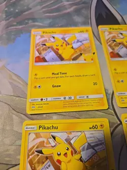 Pokemon TCG Pikachu 25/25 Regular 25th Anniversary McDonald’s Promo NM Lot Of 4 - Image 2
