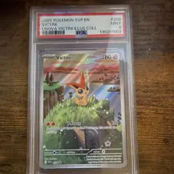 Pokemon Victini 208 Scarlet & Violet Promo Holo PSA 9 English 2025 - Image 1