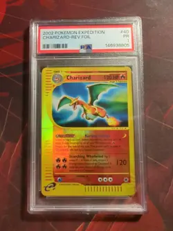 2002 POKEMON EXPEDITION 40/165 CHARIZARD REVERSE HOLO PR PSA 1 - Image 1