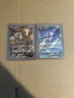 Suicune V GG38 and Entei V GG36 NM Pokemon Crown Zenith Galarian Gallery - Image 1