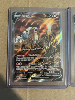 Suicune V GG38 and Entei V GG36 NM Pokemon Crown Zenith Galarian Gallery - Image 2
