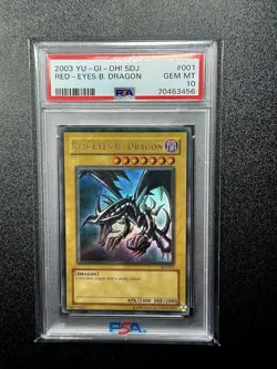 Yu-Gi-Oh! 2002 Red-Eyes Black Dragon SDJ Starter Deck Joey PSA GEM MT 10 POP 68 - Image 1
