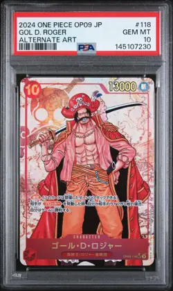 2024 ONE PIECE JAPANESE OP09-EMPERORS IN THE NEW WORLD #118 GOL D. ROGER PSA 10 - Image 1
