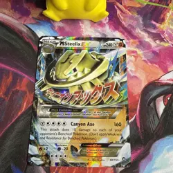 Pokemon TCG M Steelix EX 68/114 XY Steam Siege Holo Trading Card - NM - Image 2