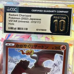 CGC 10 PRISTINE Radiant Charizard 015/172 VSTAR Universe s12a Japanese Card - Image 4