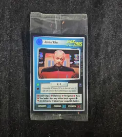 2000 Star Trek CCG Reflections - Admiral Riker - Foil Box Topper Promo Card - Image 1