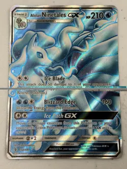 Alolan Ninetales GX 132/145 Guardians Rising Full Art Ultra Rare Pokemon TCG NM - Image 1