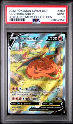 PSA 9 - CHARIZARD V - 260 ULTRA-PREMIUM COLLECTION-CHARIZARD POKEMON - Image 1