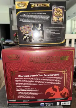 Pokemon Charizard EX Super Premium Collection Box And Mega Evolutions ETB Sealed - Image 4