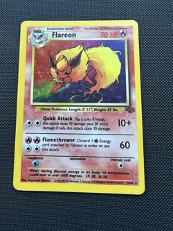 Pokemon TCG Flareon Jungle 3/64 Holo Unlimited Holo Rare 70 HP - Image 1