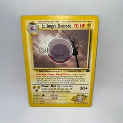 Lt. Surge's Electrode 52/132 Uncommon Gym Challenge Pokemon Unlimited HP - Image 1