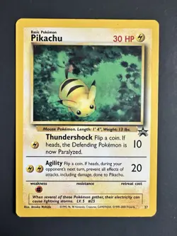 Pikachu #27 Wizards Black Star Promo Bumblebee Pokemon TCG WOTC 2000 LP raw - Image 1