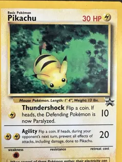 Pikachu #27 Wizards Black Star Promo Bumblebee Pokemon TCG WOTC 2000 LP raw - Image 2