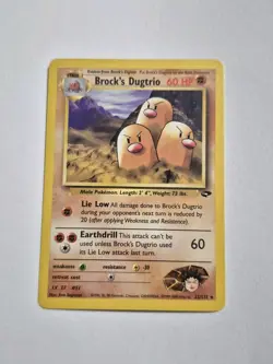 2000 Pokemon Brock's Dugtrio 22/132 Gym Challenge Regular Rare Vintage Wizards - Image 1