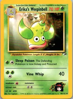 Pokemon TCG Erikas Weepinbell 49/132 Gym Heroes NM - Image 1