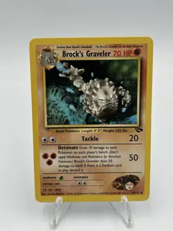 Brock’s Graveler 034/132 Vintage Gym Heroes Pokemon NM/LP - Image 1