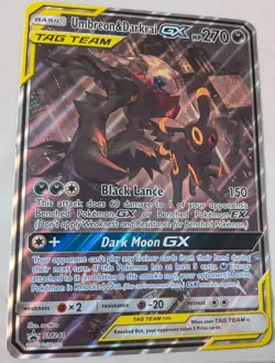 Pokemon TCG Umbreon & Darkrai GX Black Star Promo Tag Team Full Art Holo SM241 - Image 1