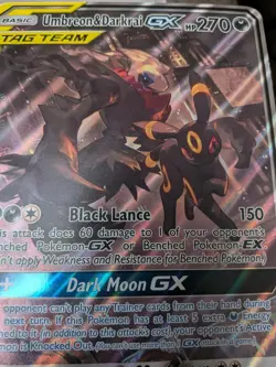 Pokemon TCG Umbreon & Darkrai GX Black Star Promo Tag Team Full Art Holo SM241 - Image 4