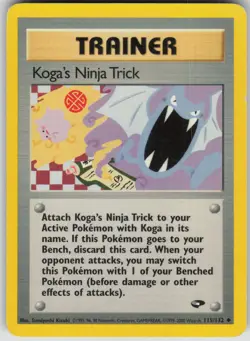 Pokemon TCG Koga's Ninja Trick Uncommon Gym Challenge 115/132 - Image 1