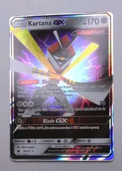 Pokemon TCG Kartana GX 70/111 Holo Sm-Crimson Invasion 2017 NM Condition - Image 1