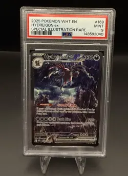 Hydreigon ex 169/086 Special Illustration Rare White Flare Pokemon PSA 9 MINT - Image 1