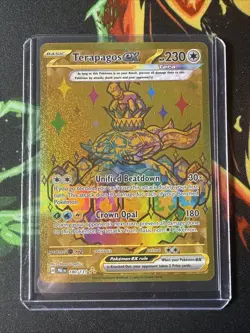 Pokemon TCG Terapagos ex 180/131 Gold Secret Rare Prismatic Evolutions - Image 1