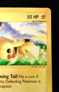 Pokemon TCG Pikachu 124/165 Regular E-Reader Expedition Base Set - Image 4