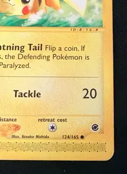 Pokemon TCG Pikachu 124/165 Regular E-Reader Expedition Base Set - Image 5