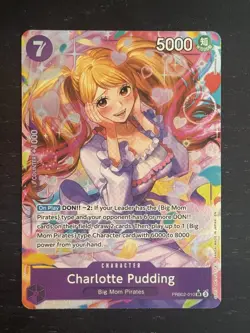 English Charlotte Pudding One Piece TCG PRB02-010 Alt Art SR The Best Vol.2 NM - Image 1