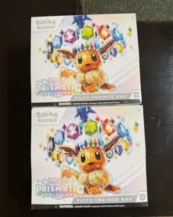 Pokemon Prismatic Evolutions Elite Trainer Box New Scarlet & Violet LOT OF 2 - Image 1