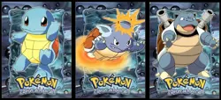 Squirtle Wartortle Blastoise E7 E8 E9 of 12 Topps Movie Non-Holo Pokemon Cards - Image 1